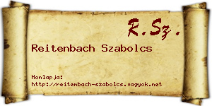 Reitenbach Szabolcs névjegykártya